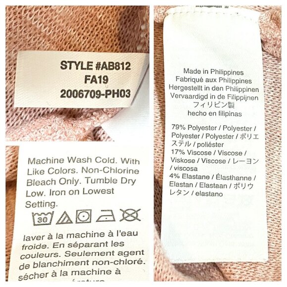 J. Crew V-neck pink space-dyed Top, size L - Picture 8 of 9